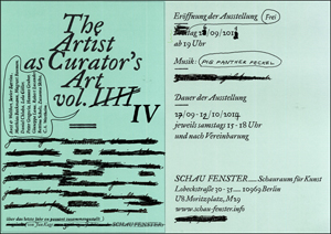 The Artist As Curator's Art vol. IV